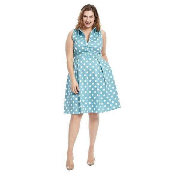Eva Ros Dresses & Skirts - Eva Ros Polka Dot Rockabilly Sleeveless Dress